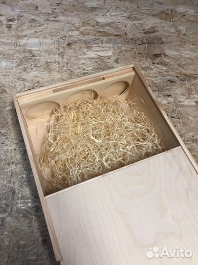 Короб ящик пенал (дерево) подарочный на 3 бутылки