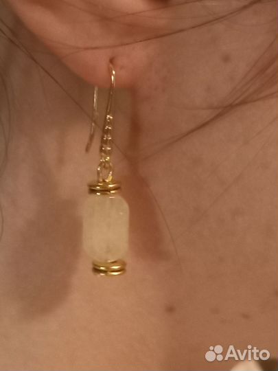 Серьги с топазом