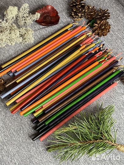 Свечи восковые тонкие 19х0,6