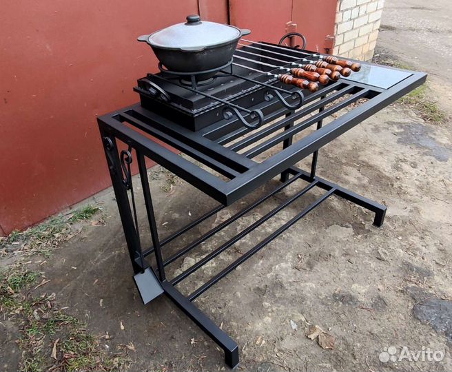 Мангал лофт с керамикой