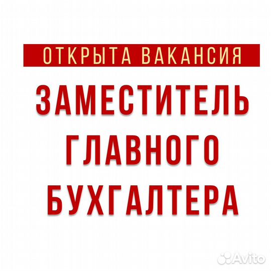 Заместитель главного бухгалтера