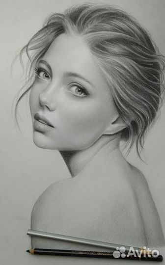 Портрет карандашем по фото
