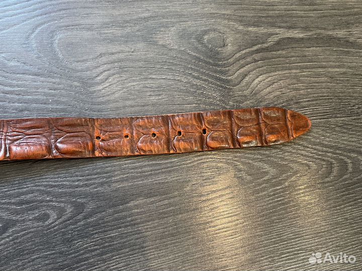 Мужской кожаный ремень коричневый