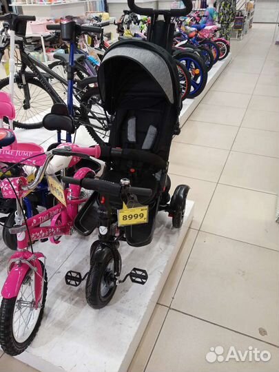 Прогулочная коляска велосипед