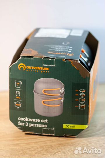 Туристический котелок с радиатором походы hiking