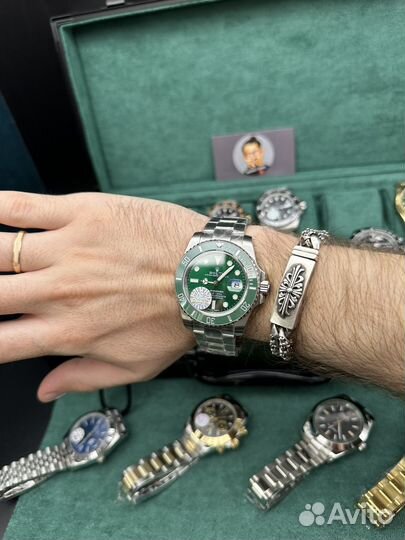 Часы rolex submariner hulk 40мм механические