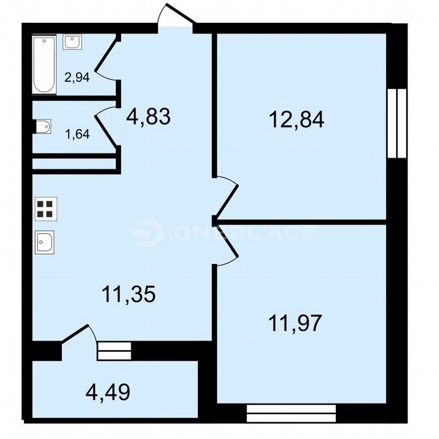 2-к. апартаменты, 46,7 м², 15/18 эт.