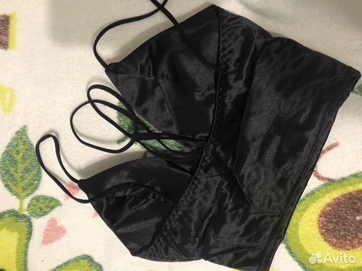 Майка(топ) черная,кроп-топ