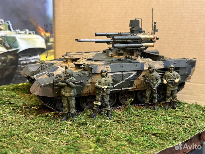 Диорама бмпт Терминатор с пехотой