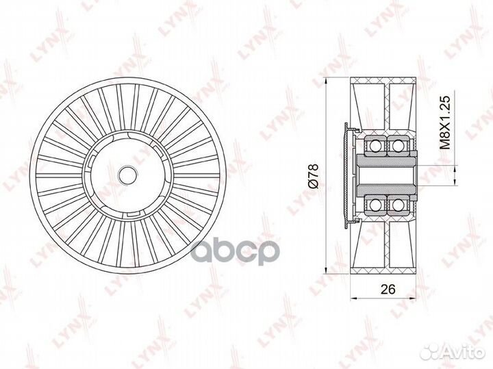 Ролик натяжной навесного оборудования audi 80 1