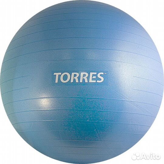Мяч гимнастический torres 65см с насосом антивзрыв