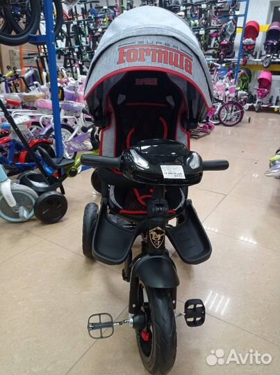 Велосипед коляска с ручкой Супер Формула