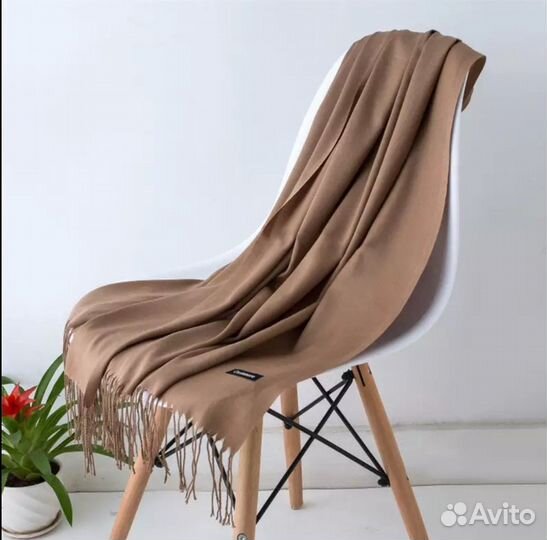 Палантины однотонные кашемир новые