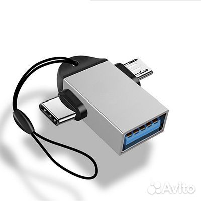 Адаптер 2 в 1 для Android, Otg Type C Micro USB