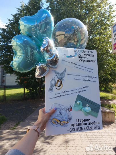 Открытка-постер с шарами