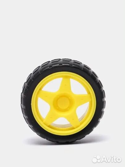 Пластиковое колесо с резиновой шиной для TT Мотора