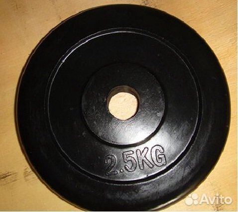 Диск обрезиненный Lite Weight 15 и 25 кг,d-50 мм