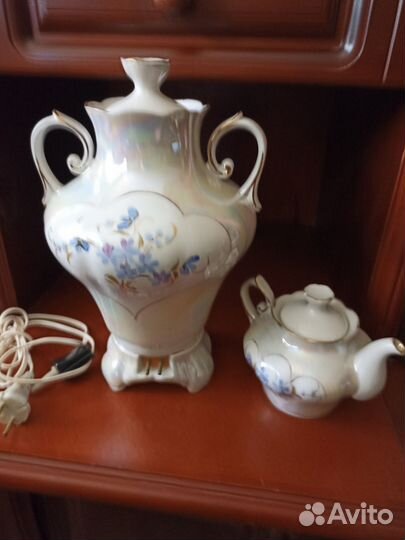 Самовар фарфоровый электрический новый