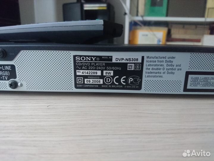 DVD-плеер sony DVP-NS308
