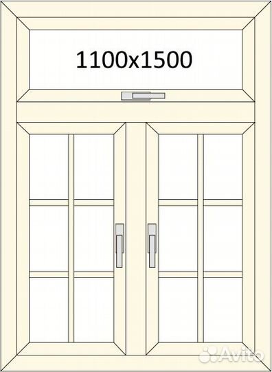 Окно пластиковое шестикамерное