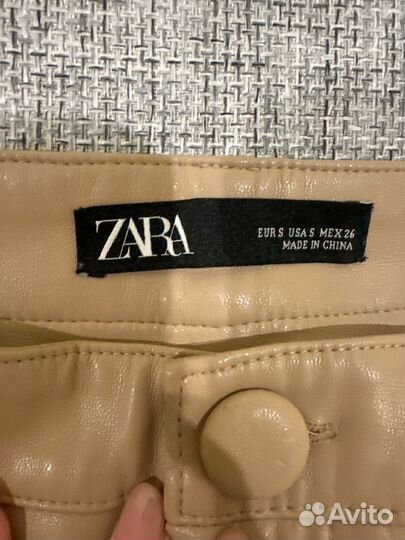 Кожаная юбка zara S