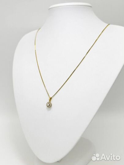 Золотое колье с бриллиантами 585 / 3.78 гр