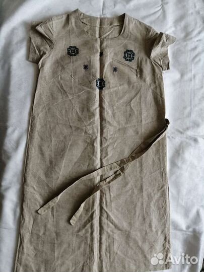 Платье лён СССР Чувашская вышивка