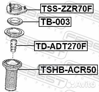 Опора переднего амортизатора TSS-ZZR70F Febest