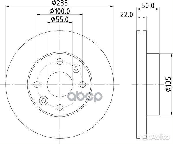 Диск тормозной перед KIA RIO Estate (DC),RI