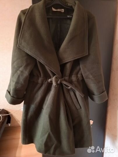 Полупальто женское 48 50 теплое минетки и повязка