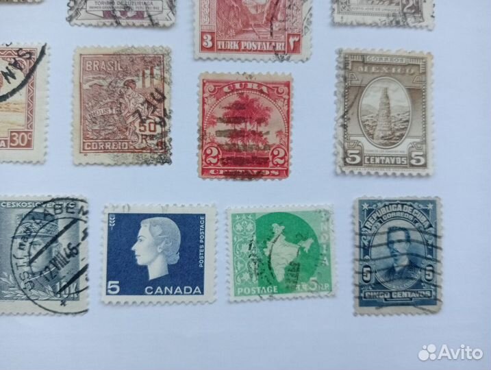 Марки стран мира 1940-1960 гг. подборка