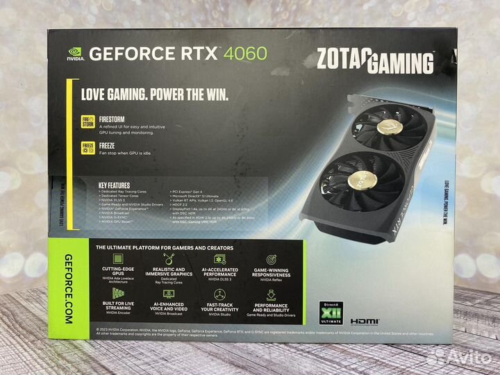 RTX 4060 8Gb Zotac Gaming Twin Edge OC, Новая