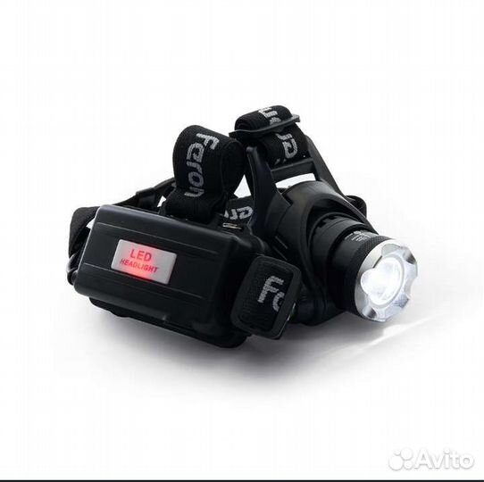 Фонарь налобный ч zoom аккумулятором 5W IP44