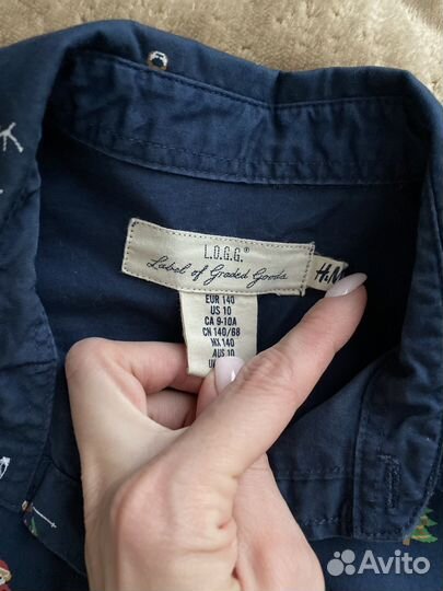 Рубашка для мальчика h&m 140