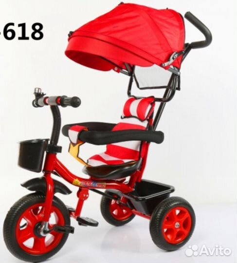 Велосипед коляска с ручкой