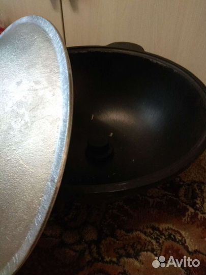 Казан чугунный, 10 л, плоское дно