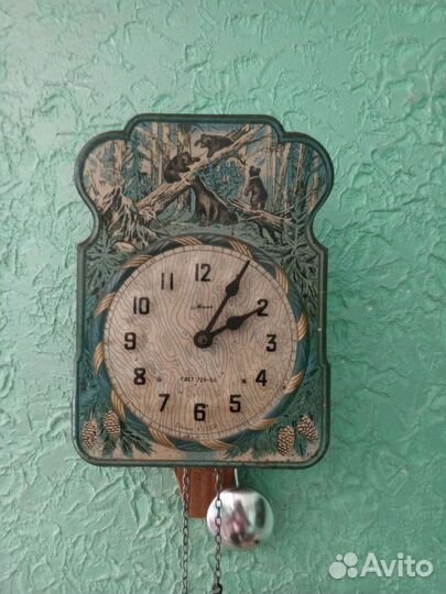 Часы Ходики СССР. Мишки