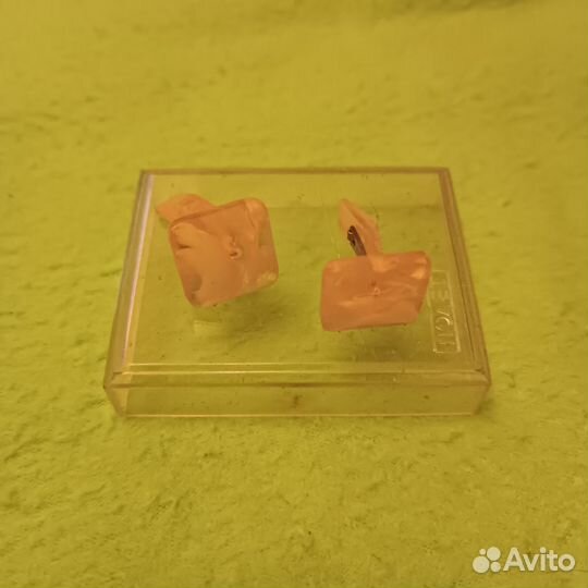 Запонки под янтарь-винтаж 80-е