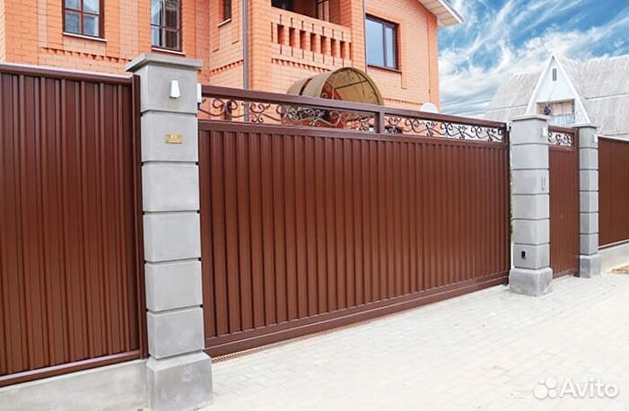 Откатные ворота с установкой