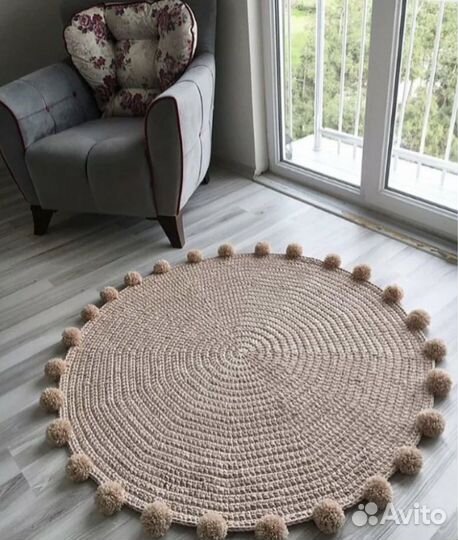 Ковер круглый ручной работы