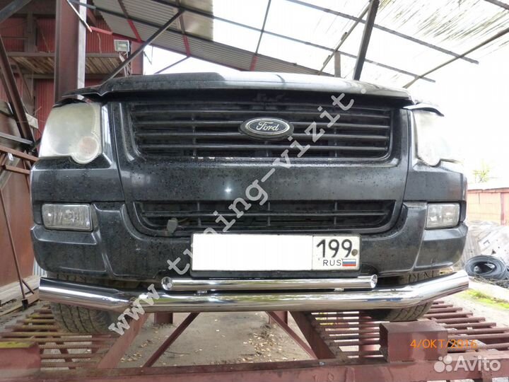 Двойная дуга передняя нержавейка Ford Explorer