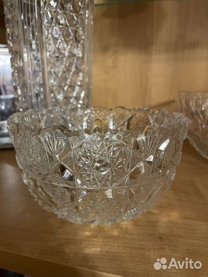 СССР винтажный Хрусталь резной посуда