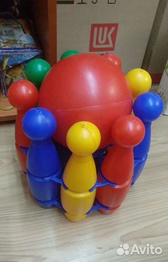 Игрушки/мякиши на 1-2 года/кегли/конструктор