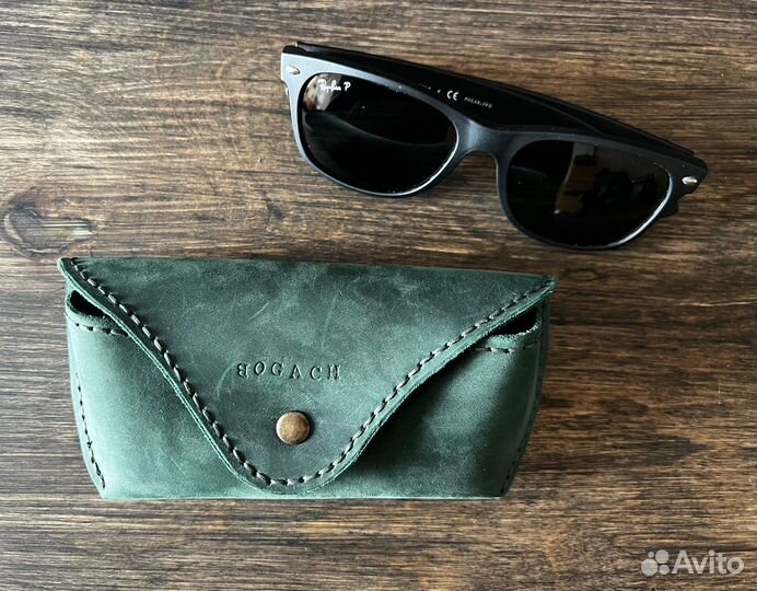 Чехол для очков Ray Ban из натуральной кожи