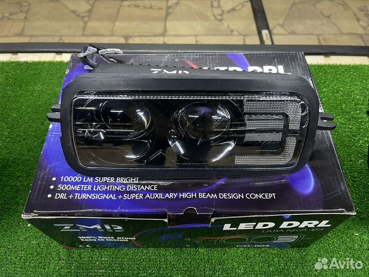 Led надфарники Niva 2 линзы