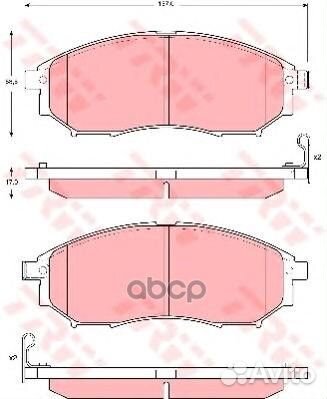 Колодки передние nissan murano (Z50, Z51), nava