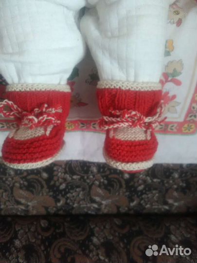 Вязанные пинетки, разные