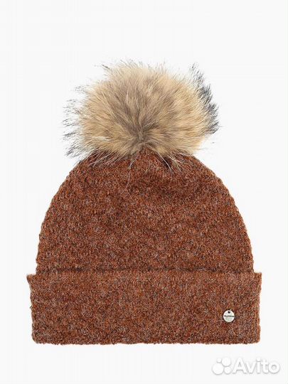Шапка с натуральным помпоном 56