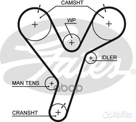 Ремкомплект грм mitsubishi 30 V6 6G72 Z187x32 9