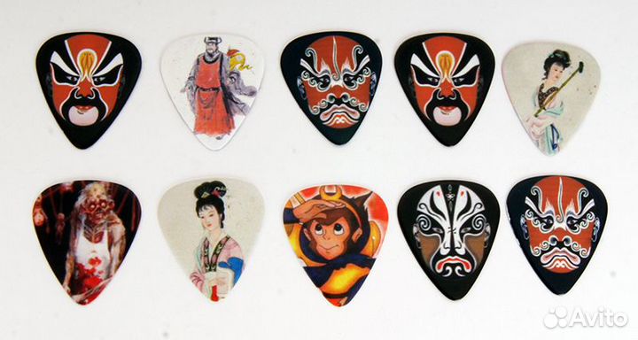 AP-10R2 Медиаторы разноцветные, 10шт, рисунок на двух сторонах, 0,71-8,81мм, Alice